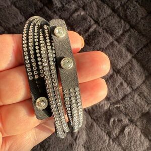 Touchstone Crystal Wrap-Star bracelet, Silver Night!